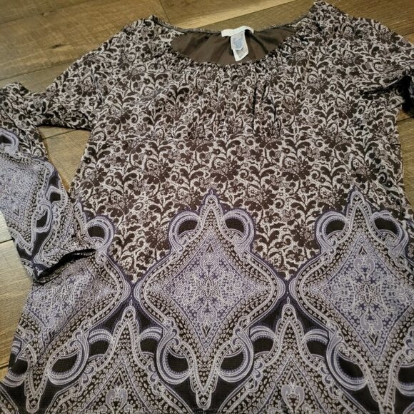 Liz Wear Top with empire waist.  Size LG. - Picture 2 of 4